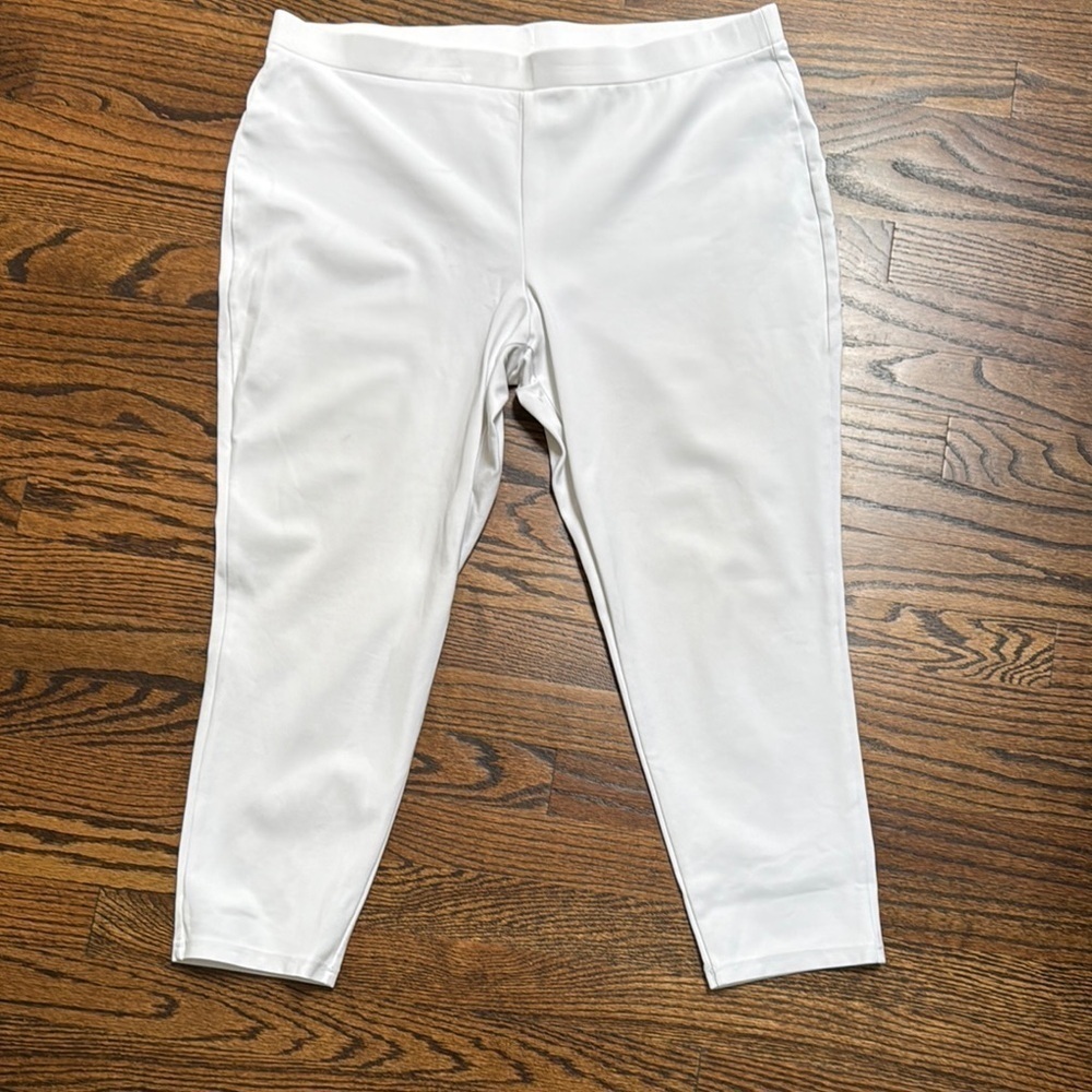 Chico's White Leggings Slim Fit Cropped XL (3)